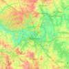 Carte topographique Nashville-Davidson, altitude, relief