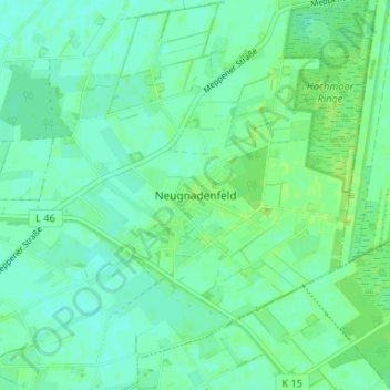 Carte topographique Neugnadenfeld, altitude, relief