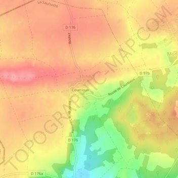 Carte topographique Le Ballon, altitude, relief