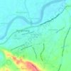 Carte topographique Bangkinang Kota, altitude, relief