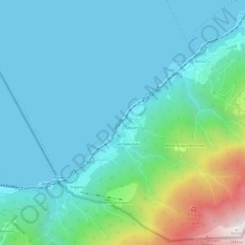 Carte topographique Ranzo, altitude, relief