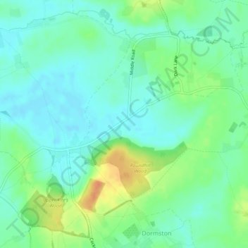 Carte topographique Stock Green, altitude, relief