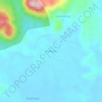 Carte topographique Momunu, altitude, relief