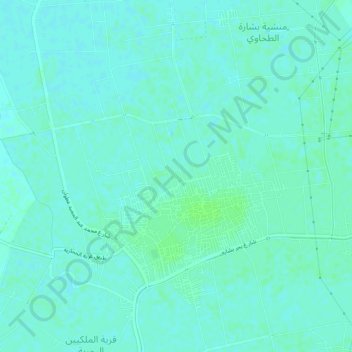 Carte topographique Al Husayniyah, altitude, relief