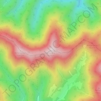 Carte topographique Geißruck, altitude, relief