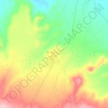 Carte topographique Ain Zohra, altitude, relief