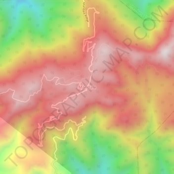 Carte topographique Mandala, altitude, relief