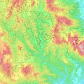 Carte topographique สะเมิงใต้, altitude, relief