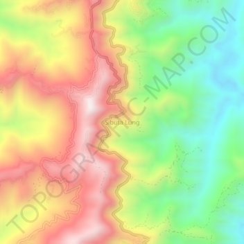Carte topographique Sibuta Lung, altitude, relief
