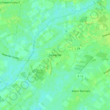 Carte topographique Selverde, altitude, relief