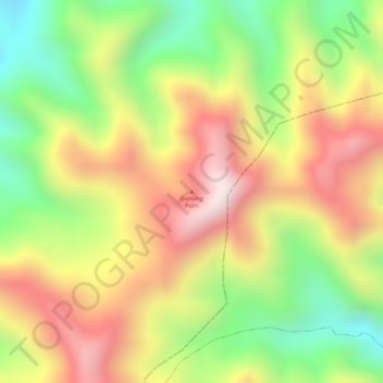 Carte topographique Gunung Putri, altitude, relief