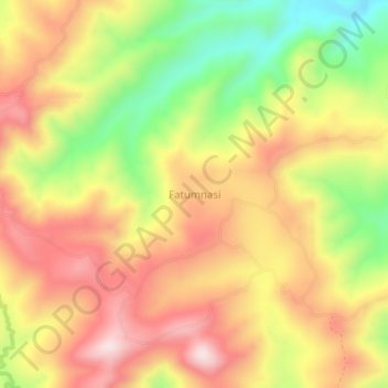 Carte topographique Fatumnasi, altitude, relief