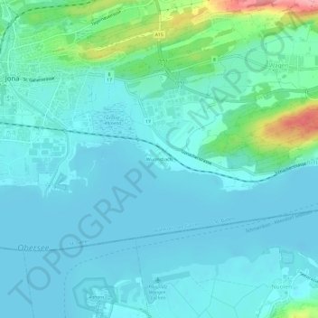 Carte topographique Wurmsbach, altitude, relief