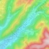 Carte topographique La Roche d'Amont, altitude, relief