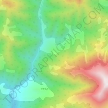 Carte topographique Ичет, altitude, relief