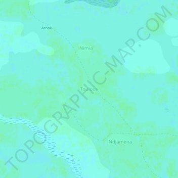 Carte topographique Toulous, altitude, relief