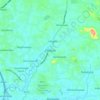 Carte topographique Delgoda, altitude, relief