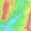 Carte topographique Les Courriers, altitude, relief