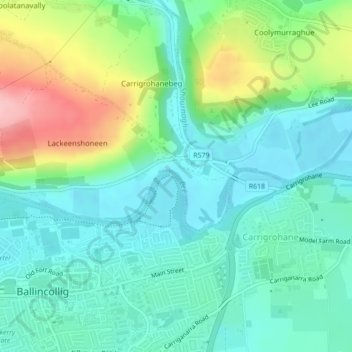 Carte topographique Stone Beach, altitude, relief