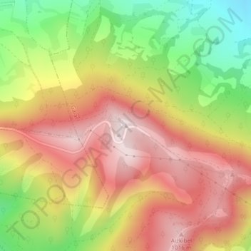 Carte topographique Erreniega, altitude, relief