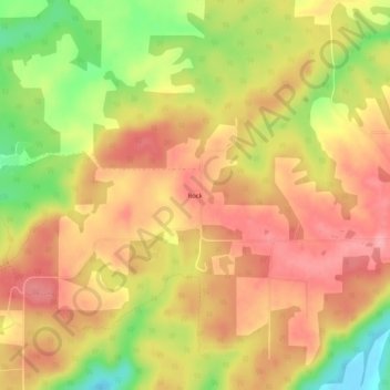 Carte topographique Rock, altitude, relief