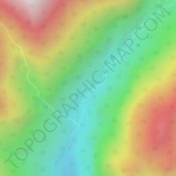 Carte topographique Tajobum, altitude, relief