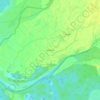 Carte topographique Andrāuli, altitude, relief