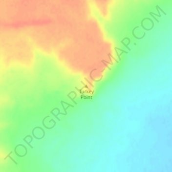 Carte topographique Turkey Point, altitude, relief