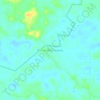 Carte topographique Muara Gerunggang, altitude, relief