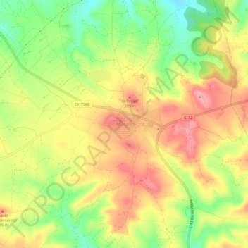 Carte topographique Maials, altitude, relief