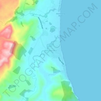 Carte topographique Waimārama, altitude, relief