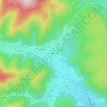 Carte topographique Schweighouse, altitude, relief