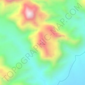 Carte topographique El Tanque, altitude, relief