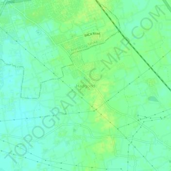 Carte topographique Hadgood, altitude, relief