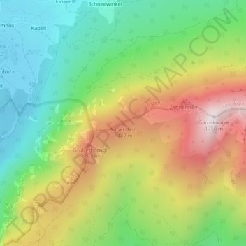 Carte topographique Angerstein, altitude, relief