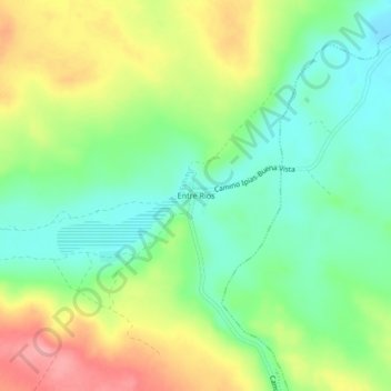 Carte topographique Entre Rios, altitude, relief