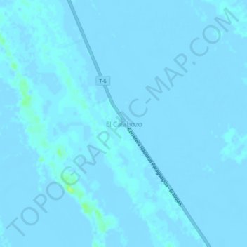 Carte topographique El Calabozo, altitude, relief