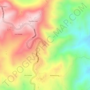 Carte topographique Big C2, altitude, relief