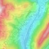 Carte topographique Les Pottons, altitude, relief