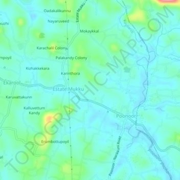 Carte topographique Karinkalimmal, altitude, relief