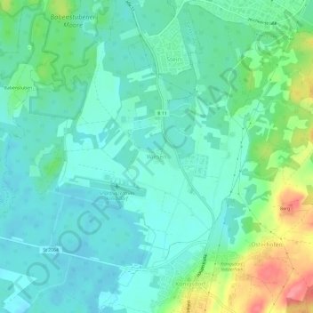 Carte topographique Wiesen, altitude, relief