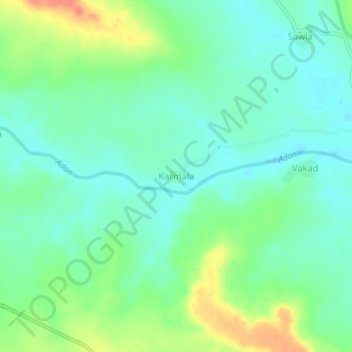 Carte topographique Karmala, altitude, relief