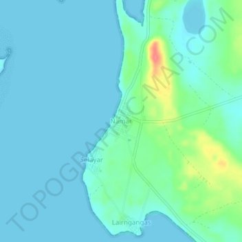 Carte topographique Namar, altitude, relief