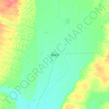 Carte topographique Abala, altitude, relief