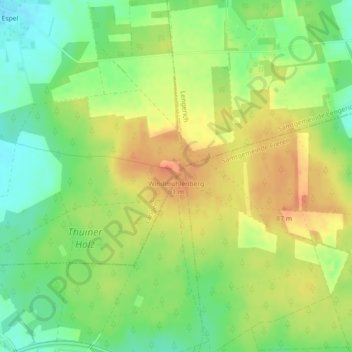 Carte topographique Windmühlenberg, altitude, relief
