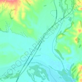 Carte topographique Parnassus, altitude, relief