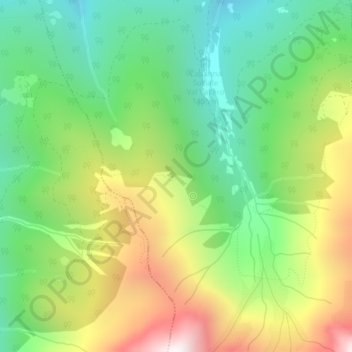 Carte topographique malga Laghetto, altitude, relief