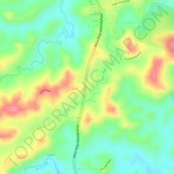Carte topographique Gillies, altitude, relief