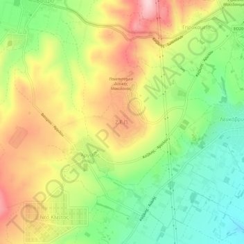 Carte topographique A.U.Z, altitude, relief