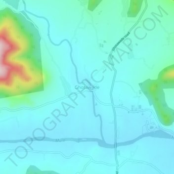 Carte topographique Ghotawade, altitude, relief